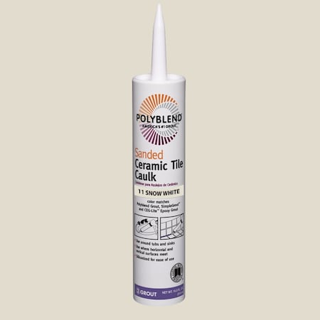 Custom Building Products Custom Building Products Polyblend Snow White Siliconized Acrylic Tile Caulk 10.5 oz PC1110S-6